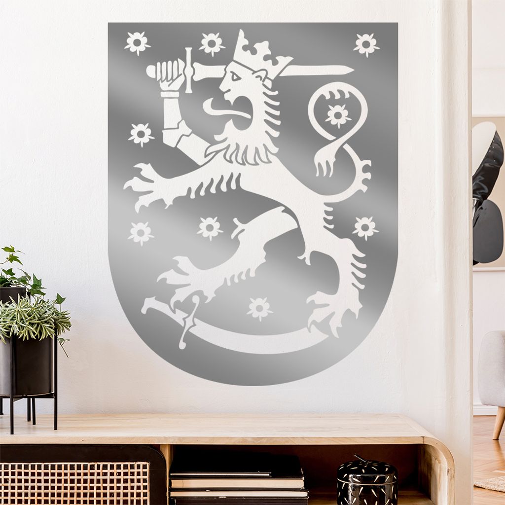 Finnland Wappen Wandtattoo Wandaufkleber Wall Sticker - Dekoration, Küche, Wohnzimmer, Schlafzimmer, Badezimmer