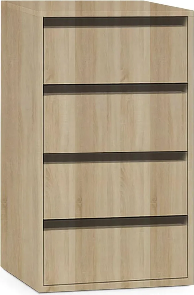 Kit Organizzazione UNIV: 4 Cassetti Rovere Sonoma per Armadi Grandi