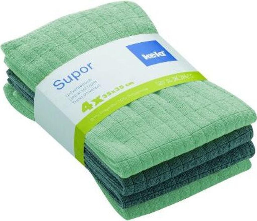 Mikrofasertücher, 4er-Set, mintgrün - Kela | Supor Produktbild 