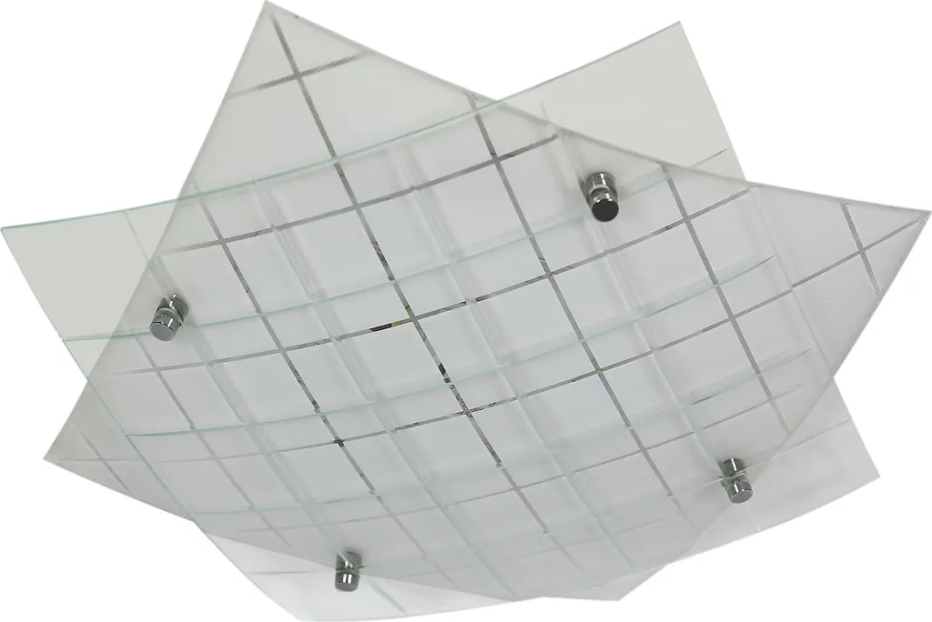 Plafonnier LED DUBLOS blanc 9W blanc froid 500lm en verre Candellux