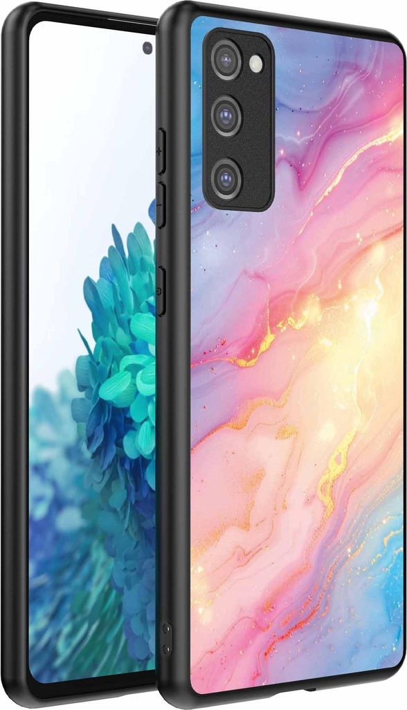 Geeignet für Samsung Galaxy S20 FE Telefon Fall mit Regenbogen Glitter Marble Print - TPU Backcover Fall Regenbogen Glitter Marble Design - Smartp...