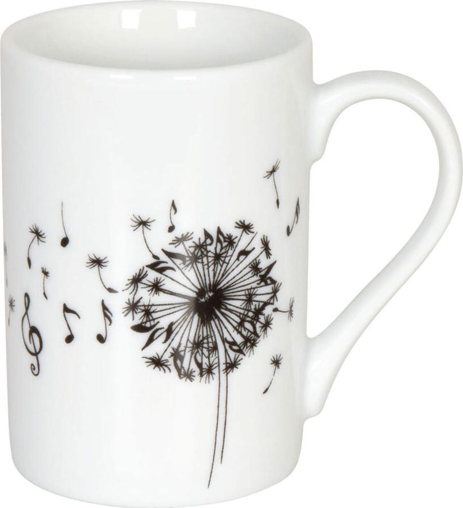 Könitz Minipresso-Tasse Music Dandelion, Espressotasse, Espressobecher, Porzellan, 90 ml, 11 1 353 1775