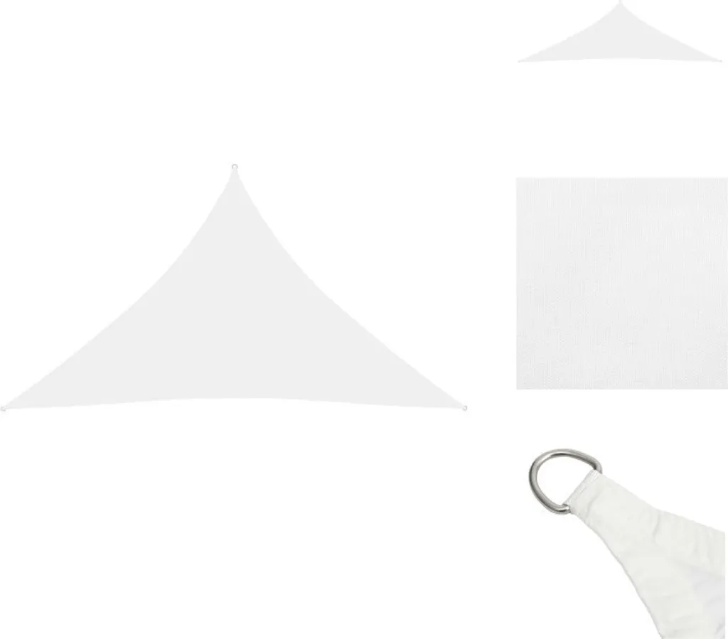 Tenda Parasole Vela vidaXL Oxford 3.5x3.5x4.9m | Impermeabile Bianca