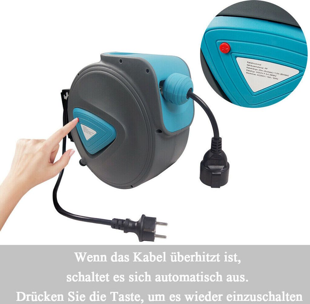 UISEBRT 20m Automatischer Automatik Kabeltrommel, Produktbild 3