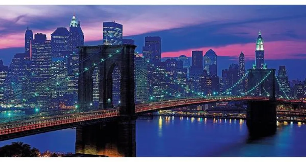 Grand Puzzle 13200 pièces Pont de Brooklyn au Coucher du Soleil Géant