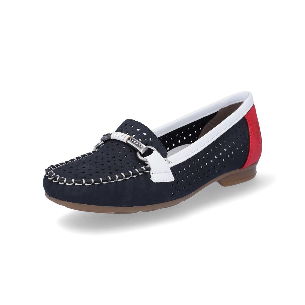 Rieker Damen Slipper Halbschuh Mokassin perforiert Produktbild 