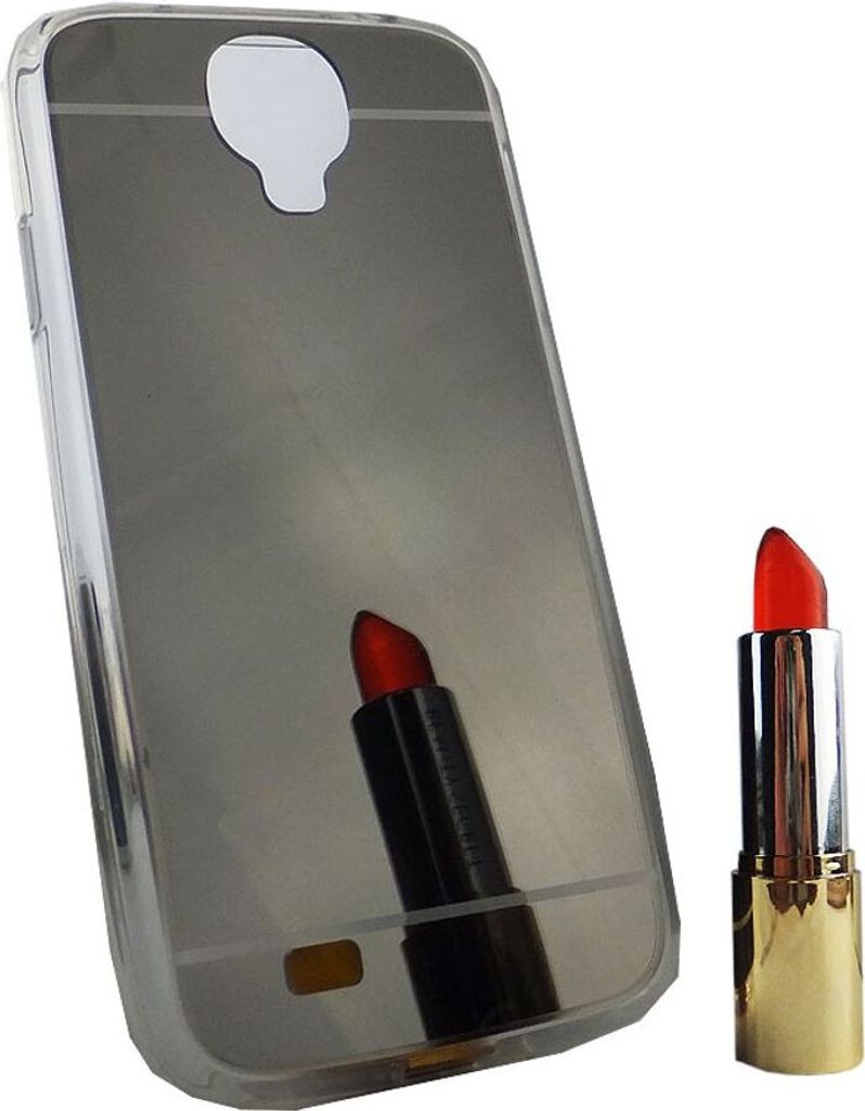 Samsung Galaxy S4 Handy Hülle Spiegel Mirror Soft-Case Schutz-Cover Schwarz