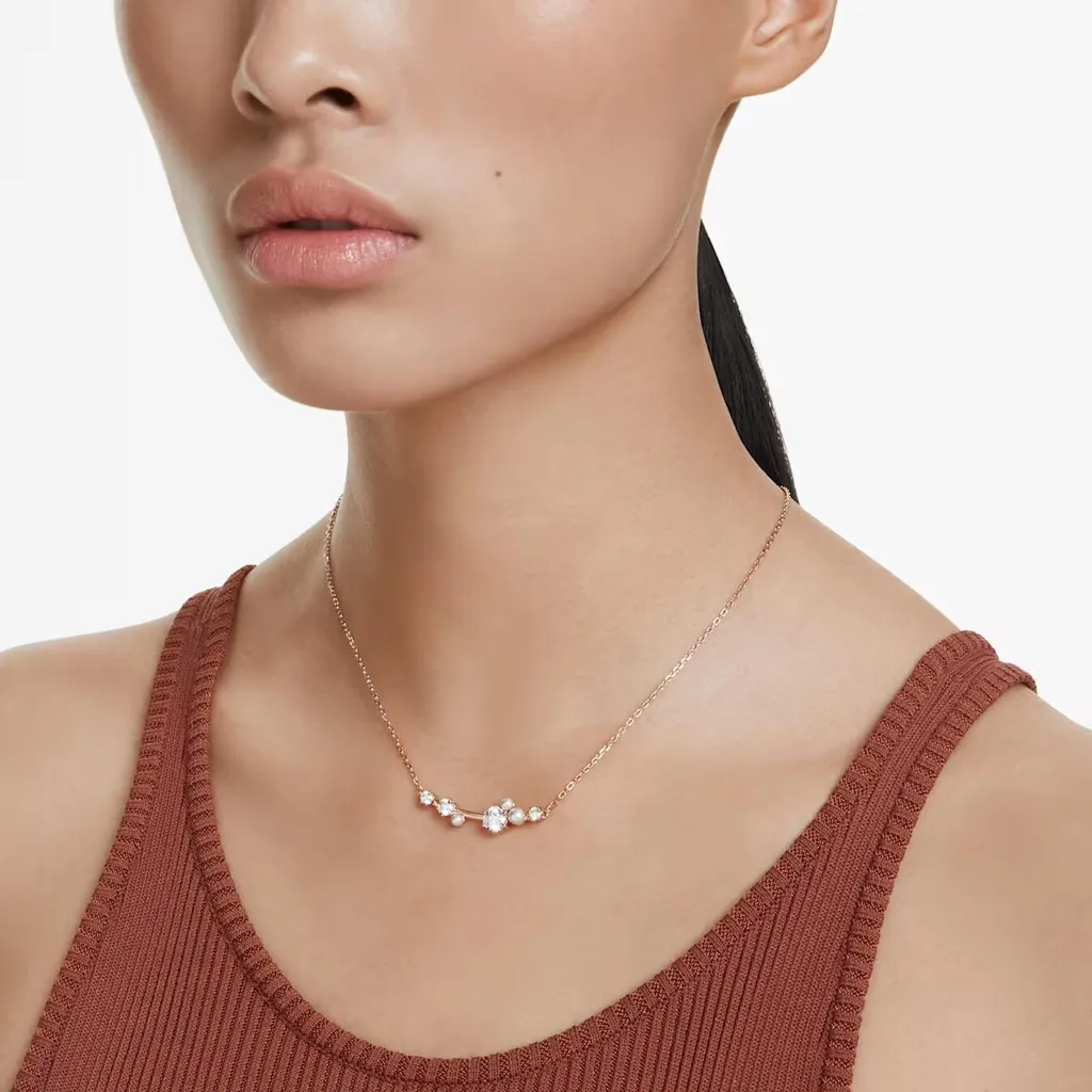 Collier Swarovski Constella 5729504 - Cristal & Perle Or Rose - 2