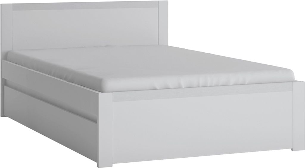 Bettgestell 120x200 cm Liegefläche, mit Bettschublade weiß Produktbild 