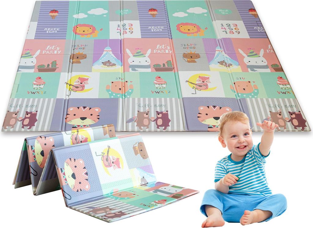 Tapis de jeu pliable pour bébé OFMOTRA XXL 180 x 200 x 1,5 Image du produit 