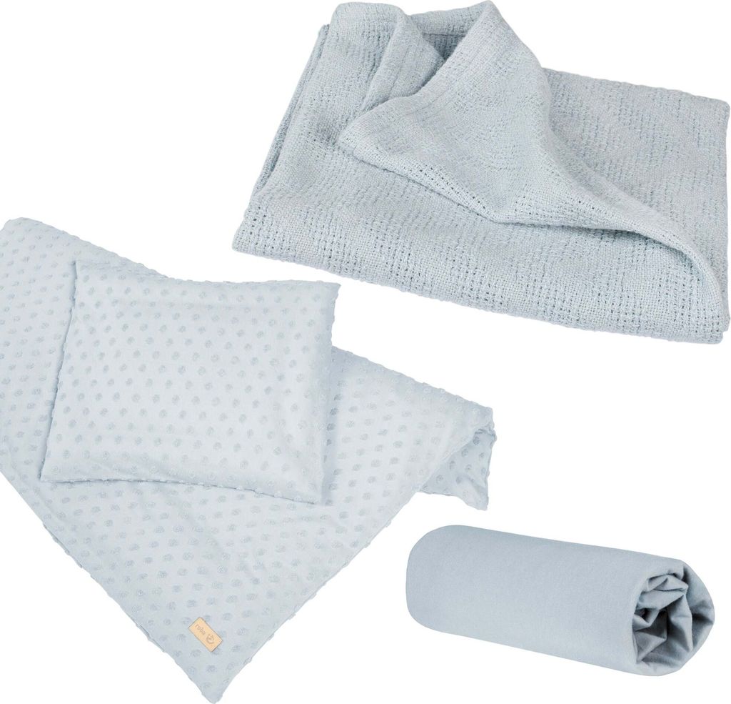 roba organic Geschenkset 'Lil Planet' hellblau/sky, -Bettwäsche, -Spannbettlaken & -Decke, GOTS