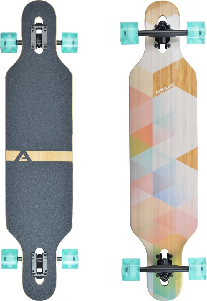 Apollo Longboard "Nauro" Twin Tip DT Komplettboard 99,06 x 22,23 cm Holzdeck Cruiser-Board