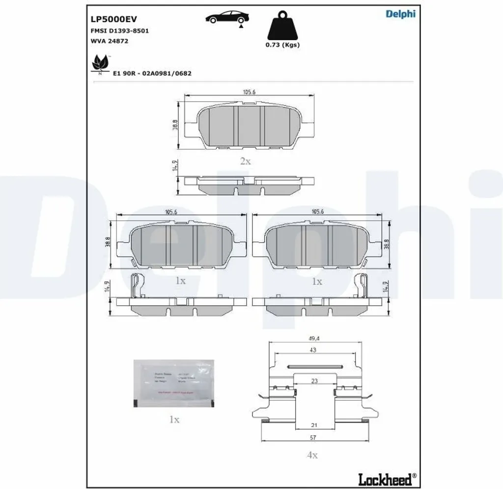 Plaquettes de Frein LP5000EV Delphi : Stop aux Bruits et Freinage Faible