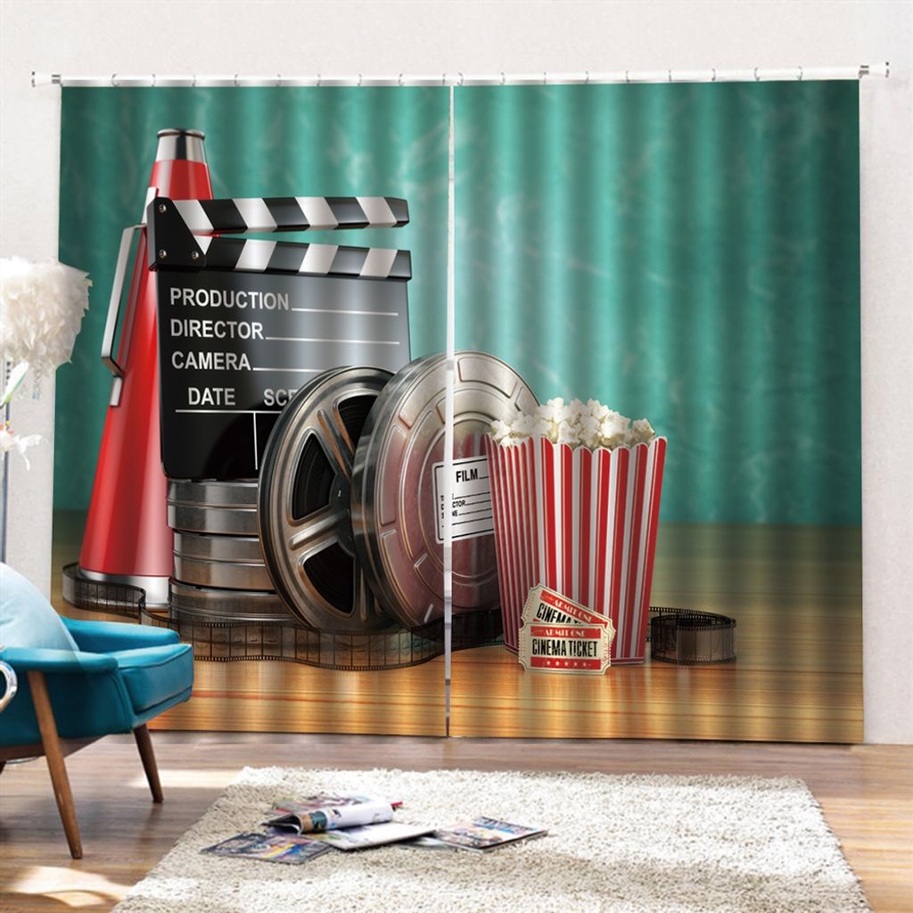 Icegrey 2er-Set LKW Kino Rustikaler Vorh?nge Wohnzimmer Esszimmer Kinderzimmer Verdunkelungsvorh?nge Zimmerdekor Universalband Gardinen mit Haken, ...