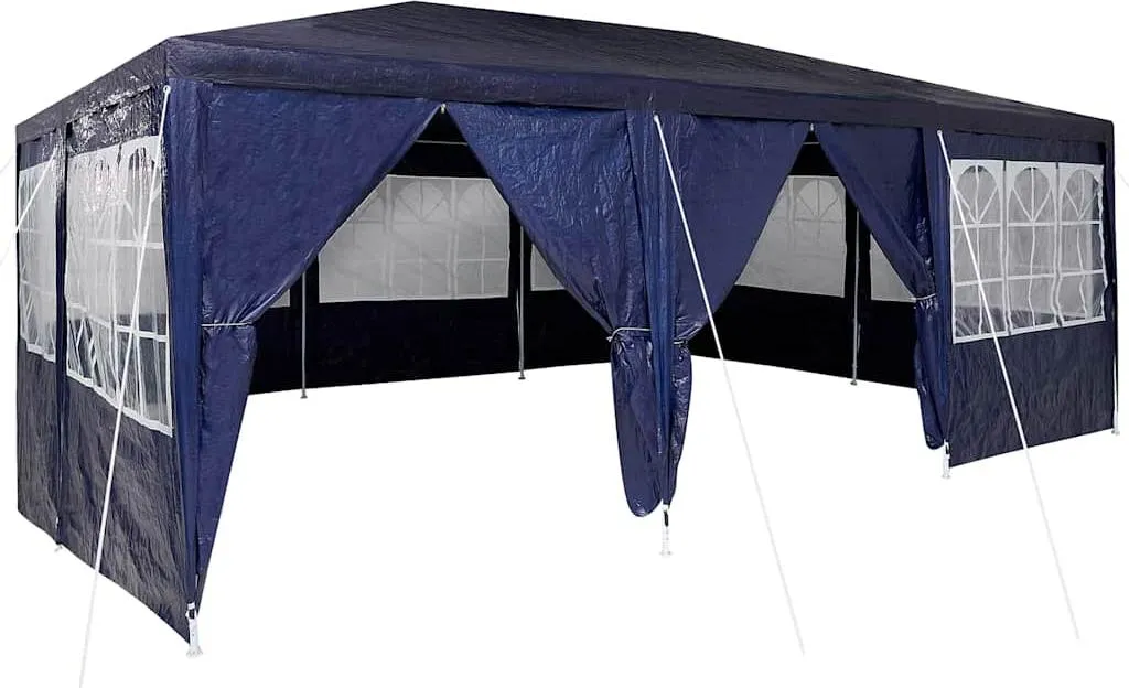 Tendone per Eventi 6x4 vidaXL Blu Bianco | Gazebo Giardino Grande