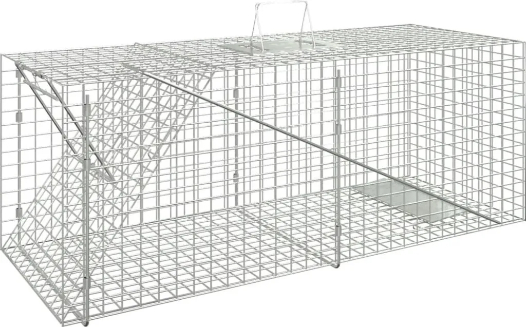 Cage de capture pour animaux nuisibles 64cm, piège en acier résistant