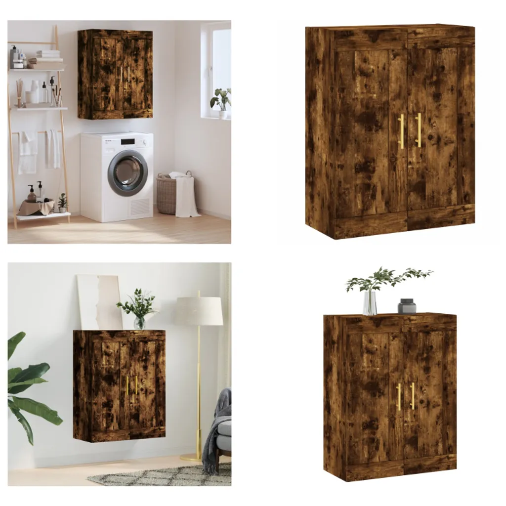 Armadio a Muro Rovere Fumé vidaXL 69,5x34x90 cm | Chic & Space Saving