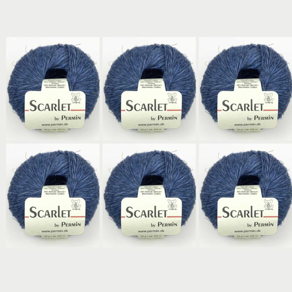 6x Scarlet von Permin – Nachhaltiges Sommergarn (Leinen, Baumwolle & ECOVERO ) (20 blaue Jeans)