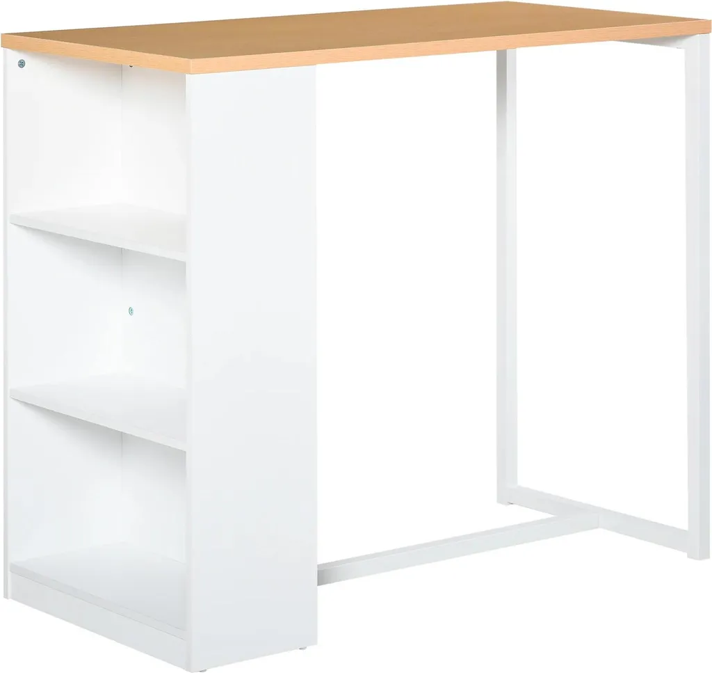 Table haute stable anti-chute pour cuisine encombrée - Rangement intégré