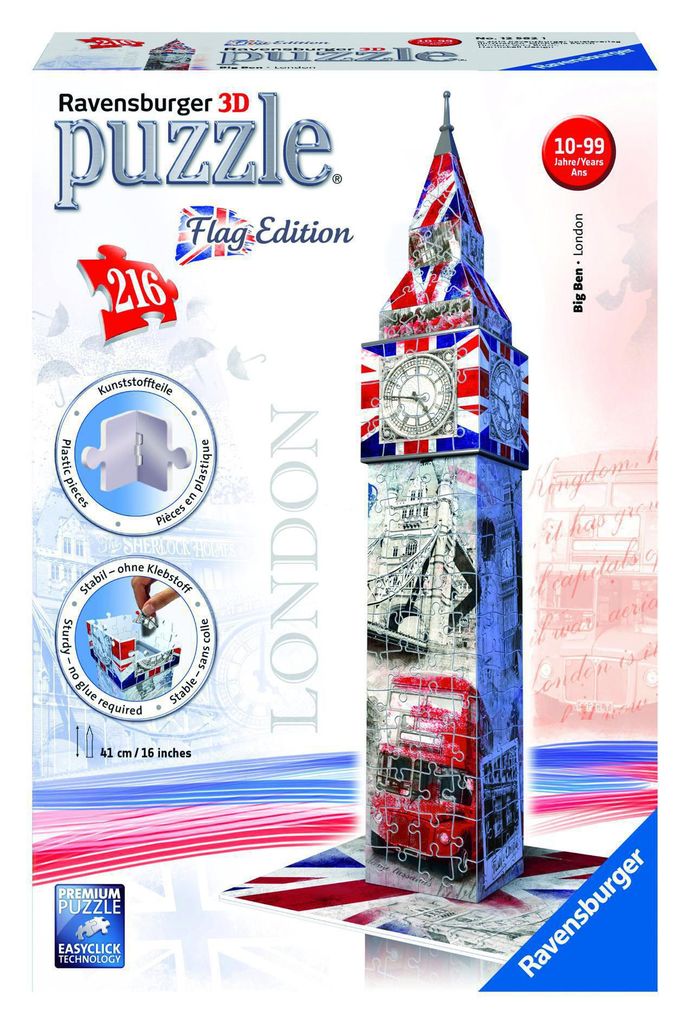 Big Ben Flag Edition. 3D Puzzle-Bauwerke