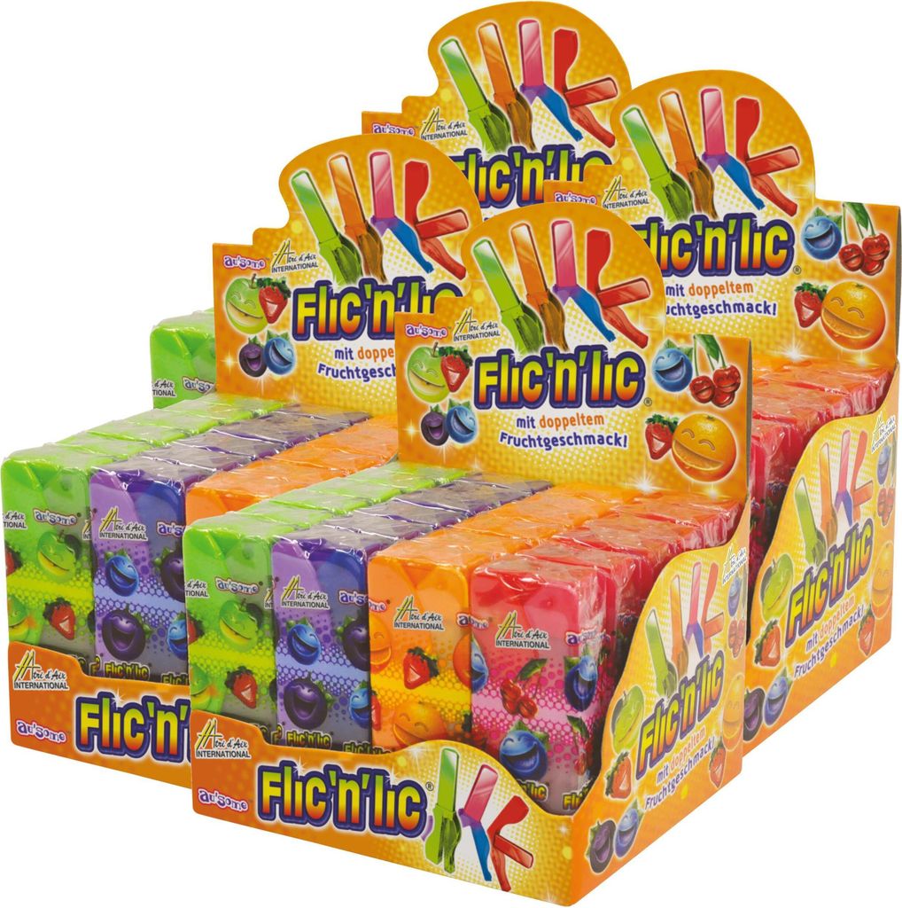 Flic'n'lic Lutscher mit doppeltem Fruchtgeschmack 24 Stk. Produktbild 