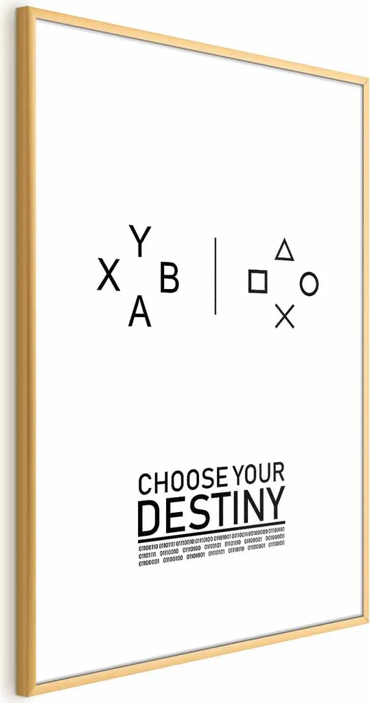 Quadro 40x60 Scegli il tuo destino con Cornice Dorata Premium