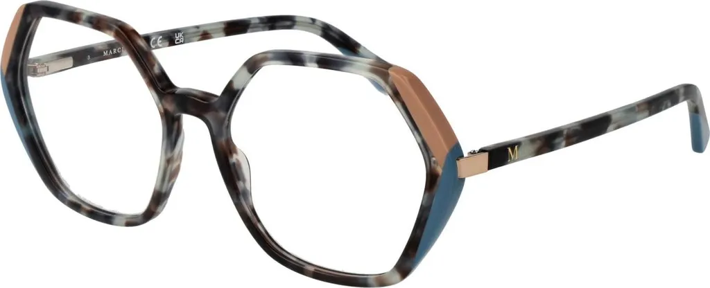 Monture optique Marciano by Guess GM0389 092 55 géométrique bleu havane