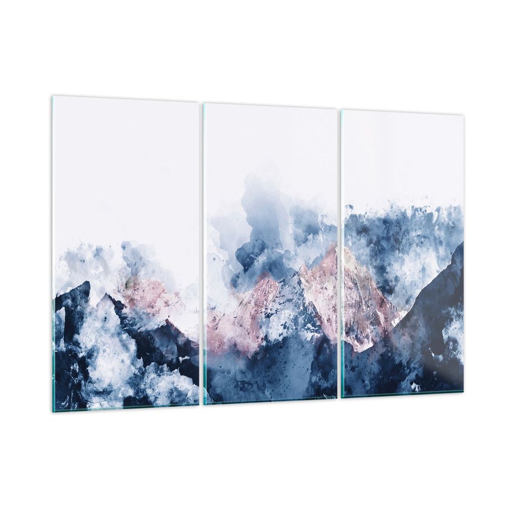 Bilder auf glas - Abstraktion modern - 105x70cm - Glasbilder - Wandbilder - Kunstdruck - zum Aufhängen bereit - Wanddekoration aus Glas - Glas Bil...