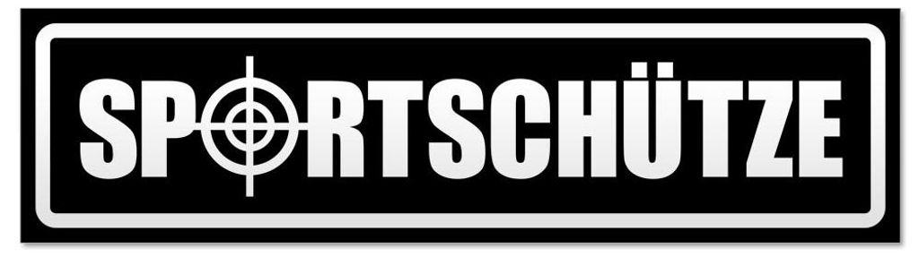 Kiwistar - Autoaufkleber - Schwarz - 60 x 16 cm - Sportschütze invertiert - Hinweis Aufkleber Sticker für Auto, Kfz, Fahrrad, PKW, LKW