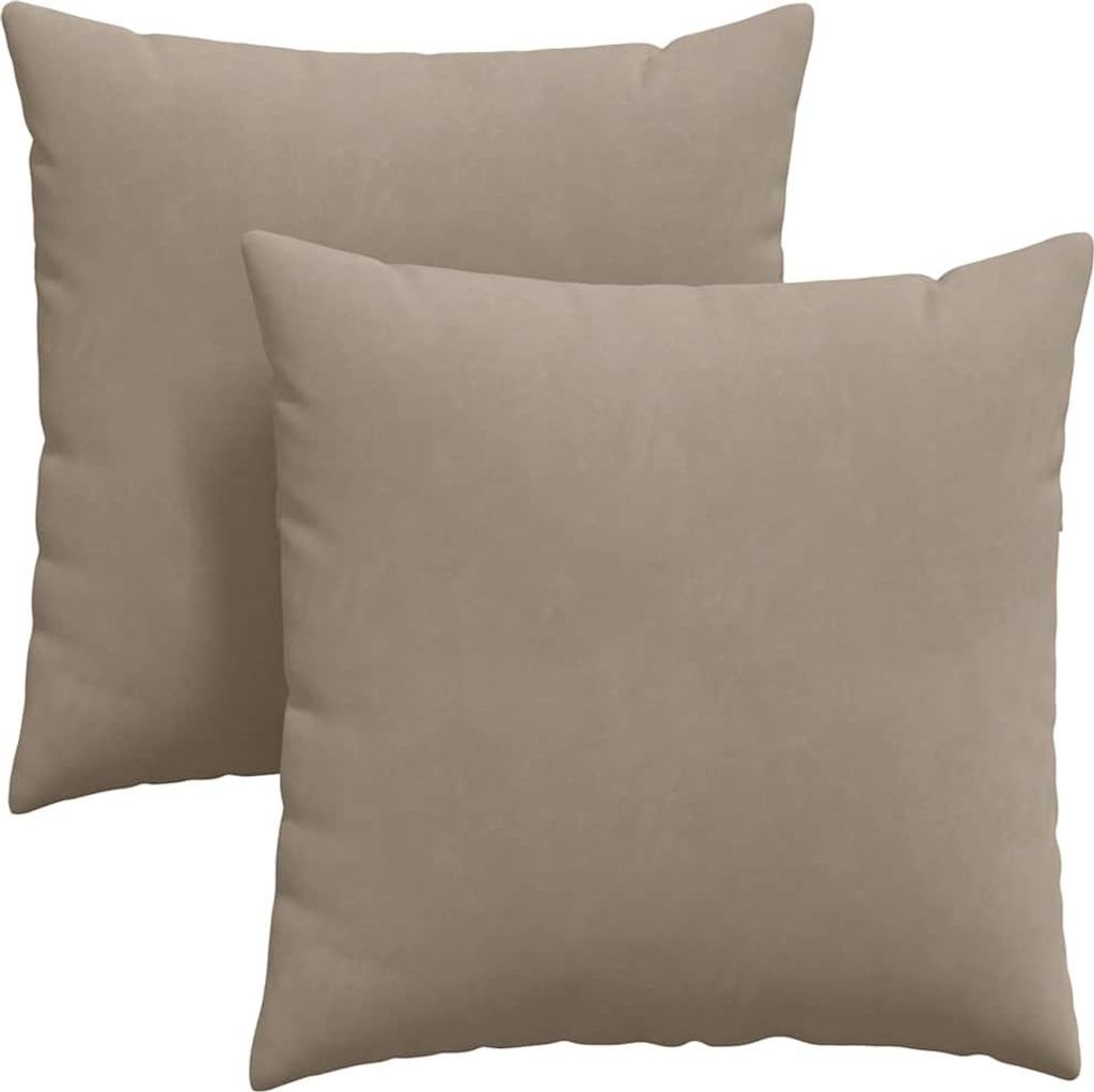vidaXL Sofakissen 2 Stück Taupe 60 x 60 cm Stoff