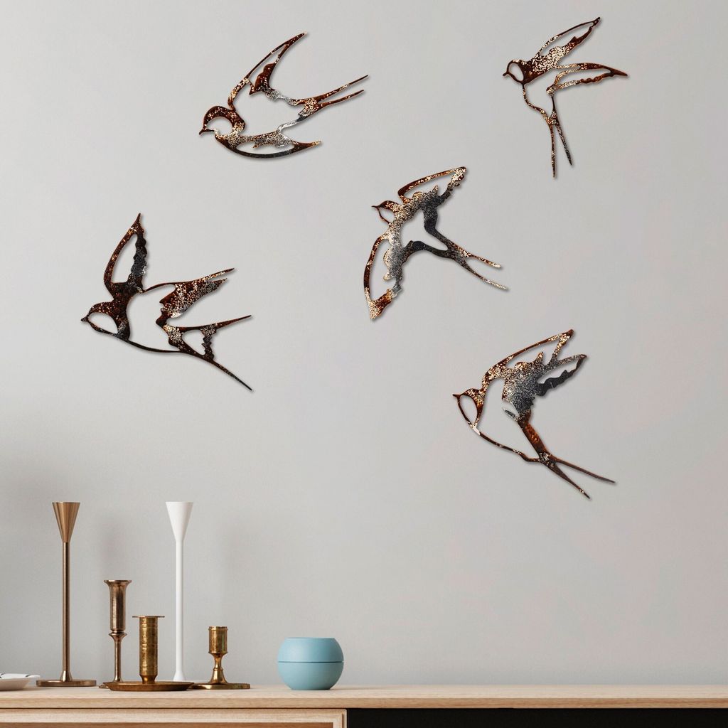 Wallity, Birds-2, accessoire mural décoratif en métal, Image du produit 