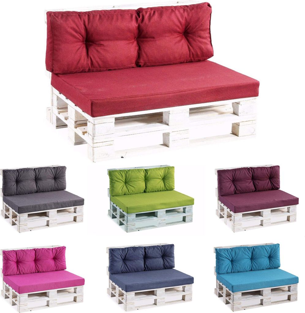 Coussins pour palettes PPF (dossier 120x40 piqué, citron Image du produit 