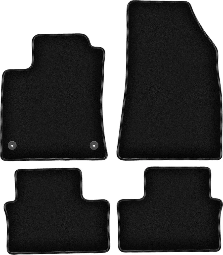 Tappeti Auto Premium Velluto Nero Renault Clio V 2019- | Set Completo