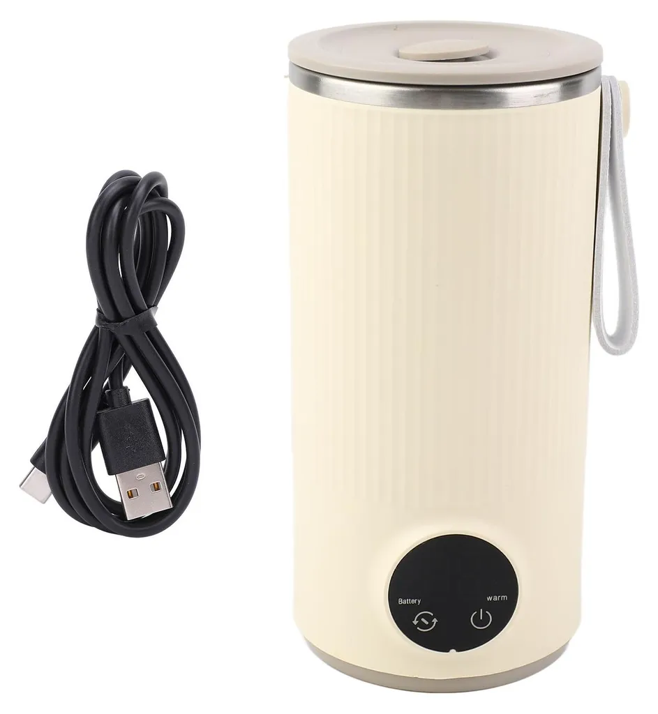 Bouilloire de voyage sans fil 400ml en acier inox pour lait et café