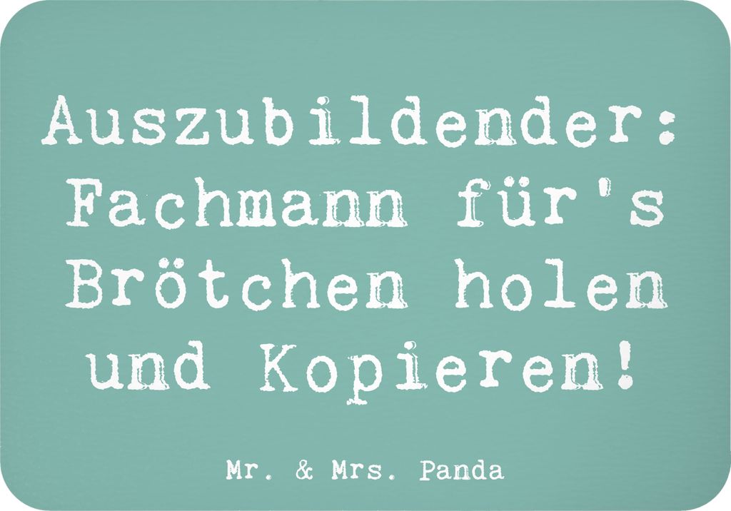 Mr. & Mrs. Panda magnet Spruch Auszubildender Profi - Meeresbrise - Geschenk, Berufsliebe, Unterstützung, zettelhalter, haftmagnet, whiteboardmagn...