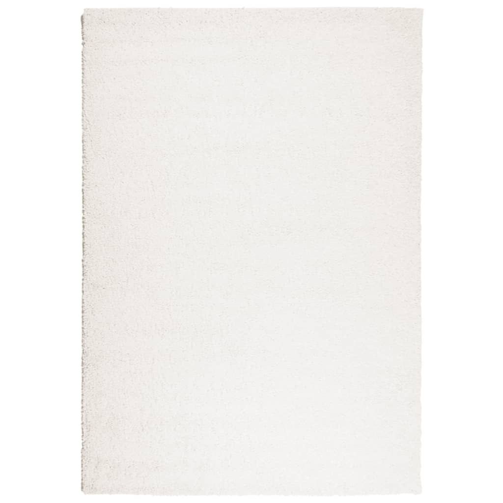 vidaXL Tappeto Shaggy a pelo alto moderno crema 140x200 cm Immagine del prodotto 