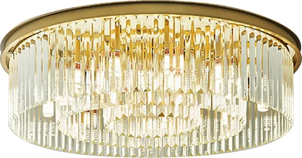 Luminaire de plafond en cristal beige et lampe design lumière neutre douce