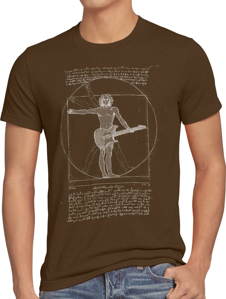 BaumwolleCloud Vinci Rock Herren T-Shirt musik festival vitruvianischer mensch