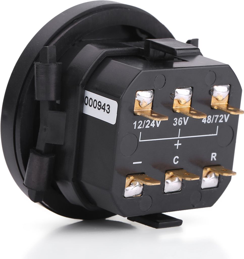 LED Digital-Batterieanzeige mit Stundenzähler – Hochwertiger Batteriemesser für Golfwagen – 12V/24V/36V/48V/72V, IP65