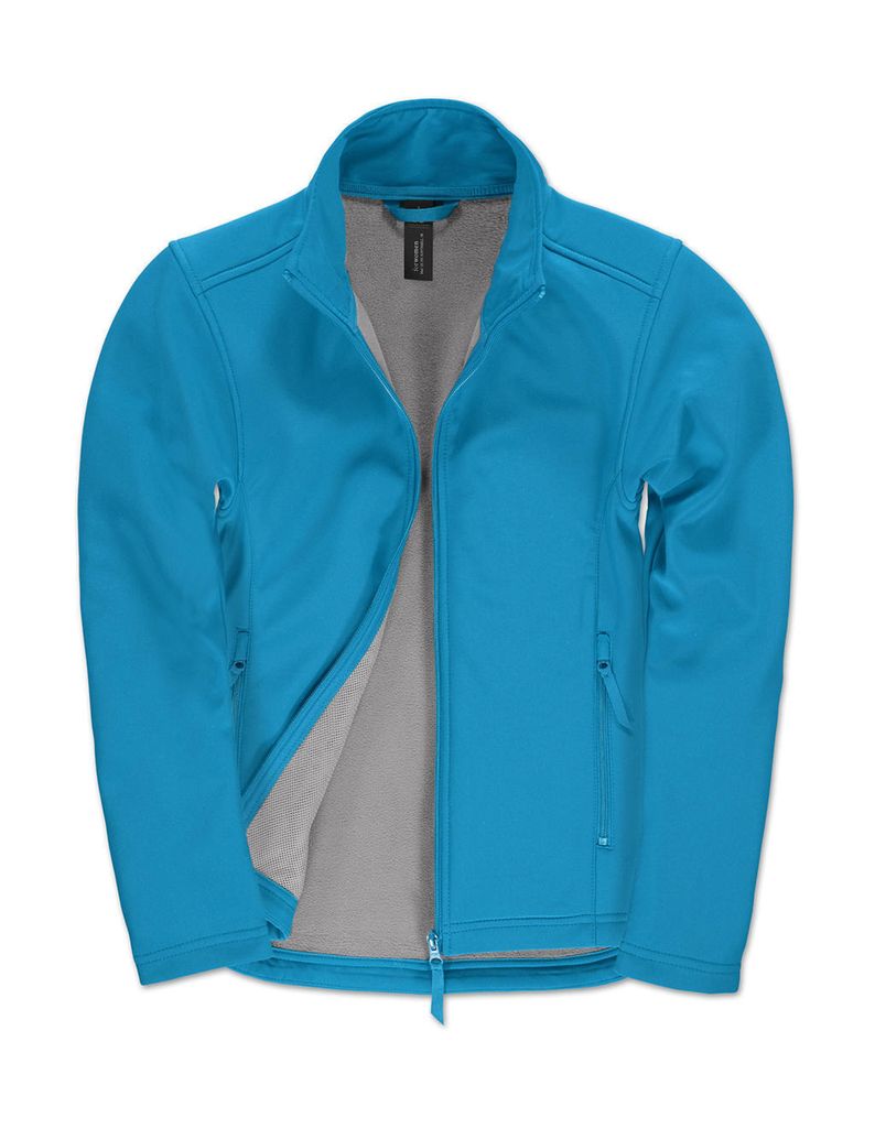 B&C Damen Softshell Jacke Stehkragen Übergangsjacke Freizeit Outdoor, Größe:M, Farbe:Atoll/Attitude Grey