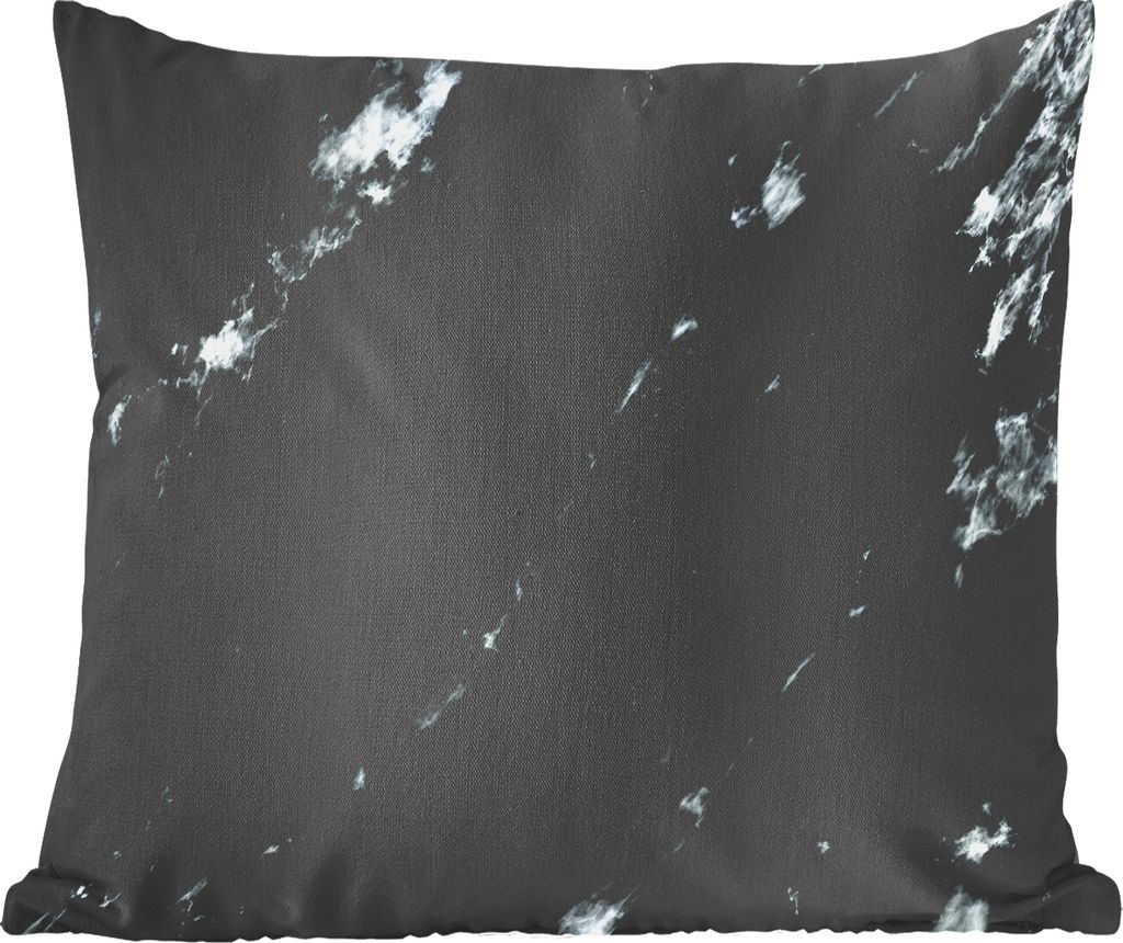 MuchoWow Zierkissen Sofakissen Wohnzimmer Dekokissen 50x50 cm Marmor - Schwarz - Luxus - Komfort - Sofakissen