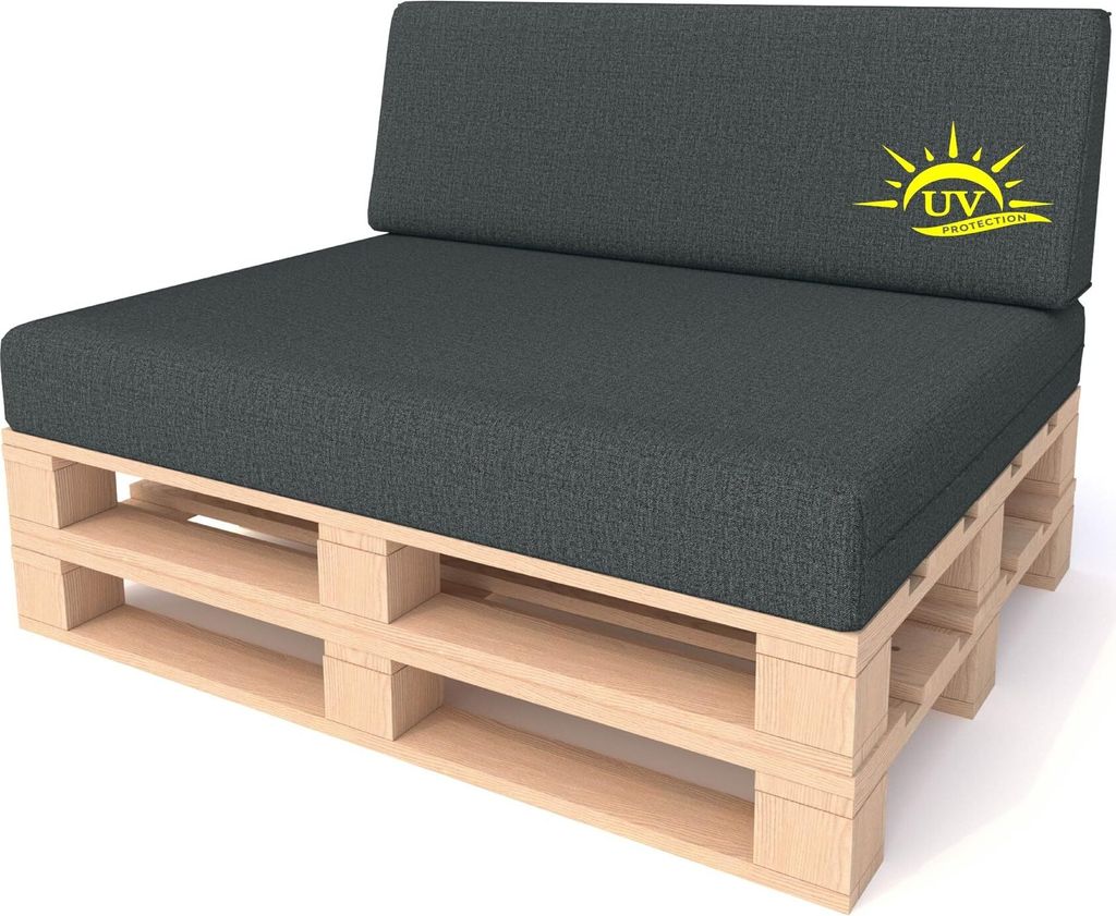 Pillows24 - Polštáře z palet - 2dílná sada v grafitové Obrázek produktu