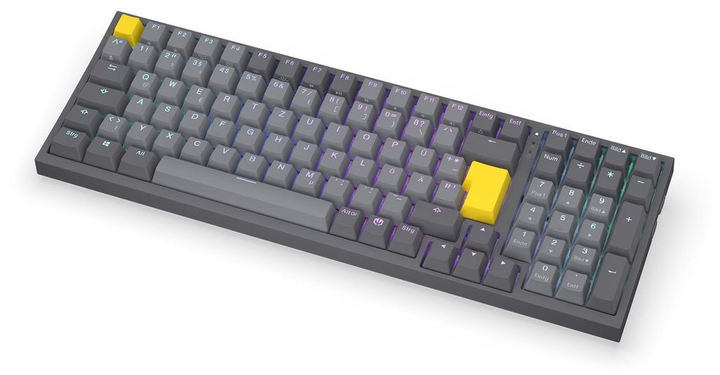 Celeris 1800 (grau, DE-Layout, ENDORFY Yellow by Gateron)