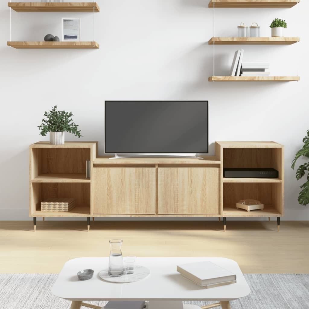 "2026 Promotion" TV-Schrank - TV-Lowboard - Sonoma-Eiche 160x35x55 cm Holzwerkstoff - TV-Regal CC29642