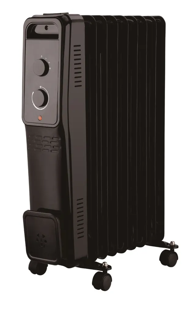 Riscaldatore Elettrico 2000W Nero: 9 Costole di Puro Calore Casalingo