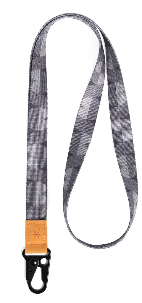 Porte-clés avec logo et dragonne en textile solide pour hommes et femmes