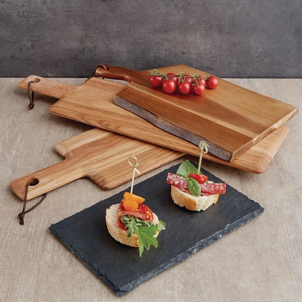 Olympia Servierbrett Akazienholz Wellenform 35,5 x 25cm Produktbild 