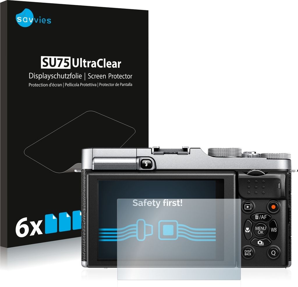 6x Für Fujifilm X-M1 Schutzfolie Savvies Displayschutz Display Schutz Folie Klar Transparent