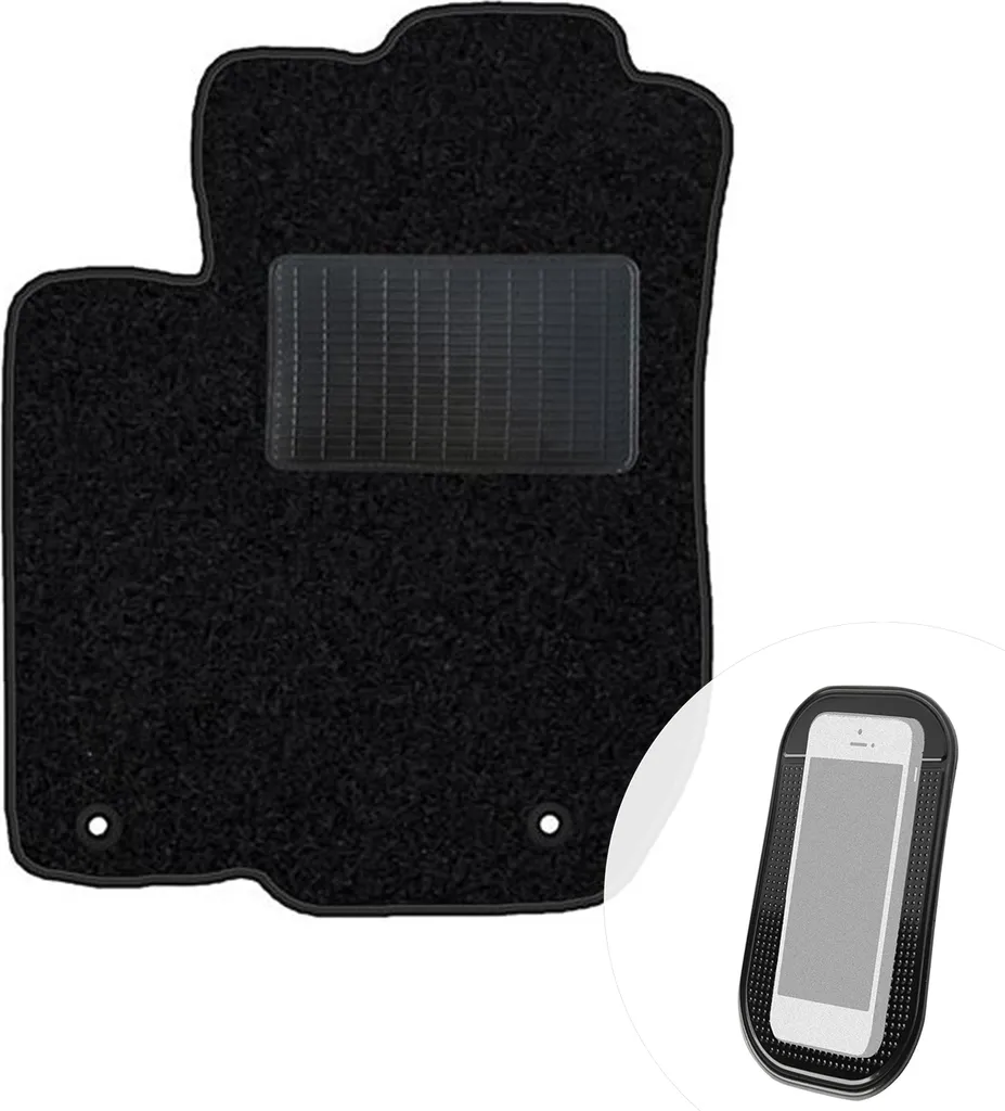 moto-MOLTICO tappetino conducente auto velours lato conducente tappetini auto nero tappetino conducente 1 pezzo adatto per Audi A3 I 8L 1996-2003