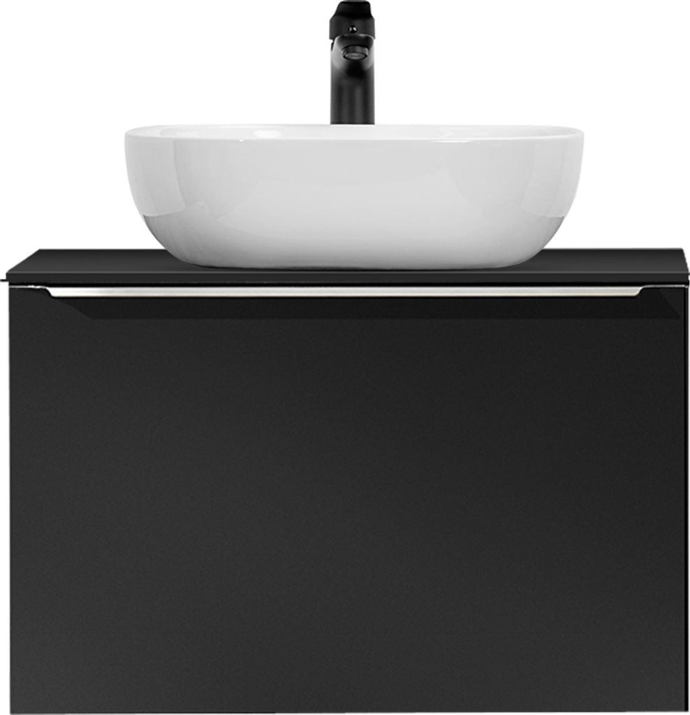 Waschtisch 60cm, matt schwarz, PUEBLA-56-BLACK Produktbild 